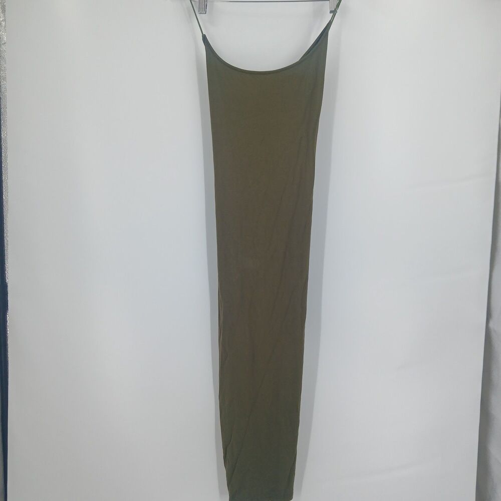 Shein Sxy Womens Size 2XL Olive Green Ribbed Sleeveless Bodycon Maxi Dress